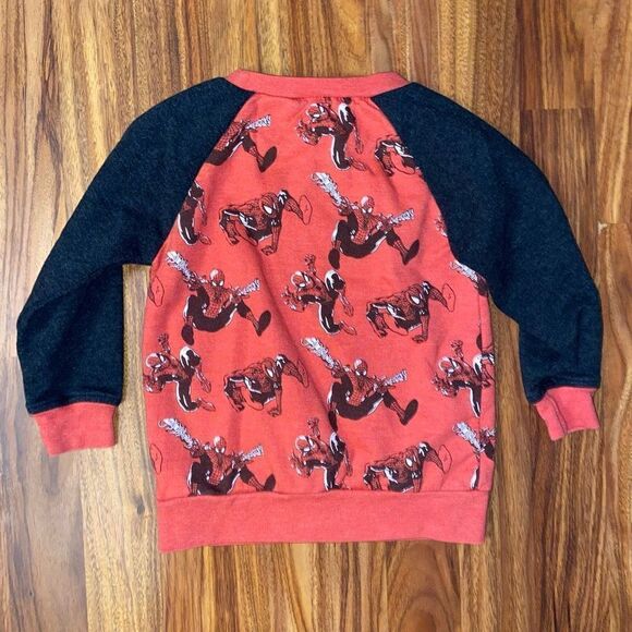 5 For $25 Marvel Comics Spiderman Fleece Crew Neck Sweatshirt Toddler Size 2T - Picture 4 of 4